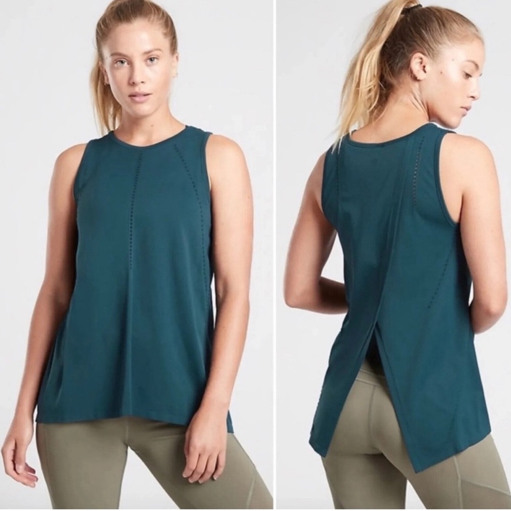 Athleta Teal Sleeveless Tank Top